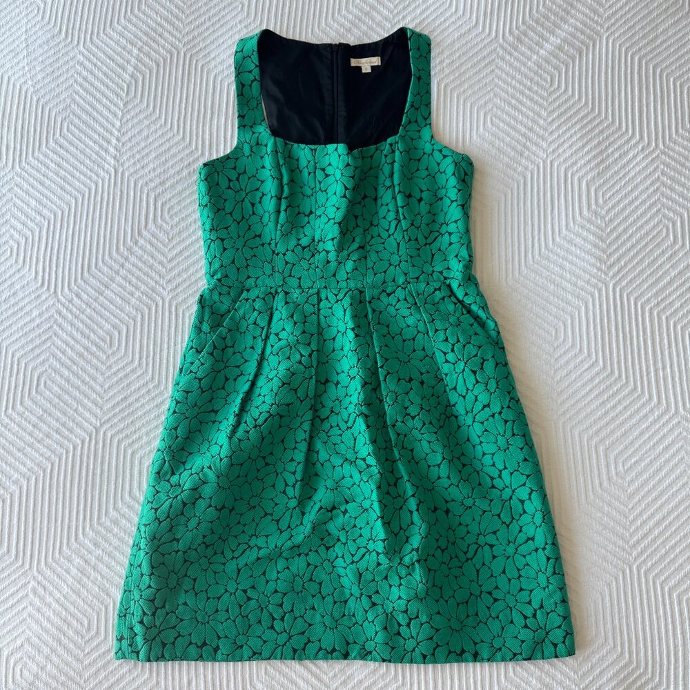 Shoshanna Green and Black Mini Dress